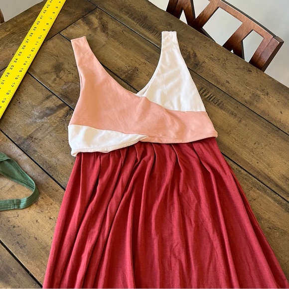 XXSOLDXX MAEVE Elysian maxi color block dress/rust - Picture 3 of 6